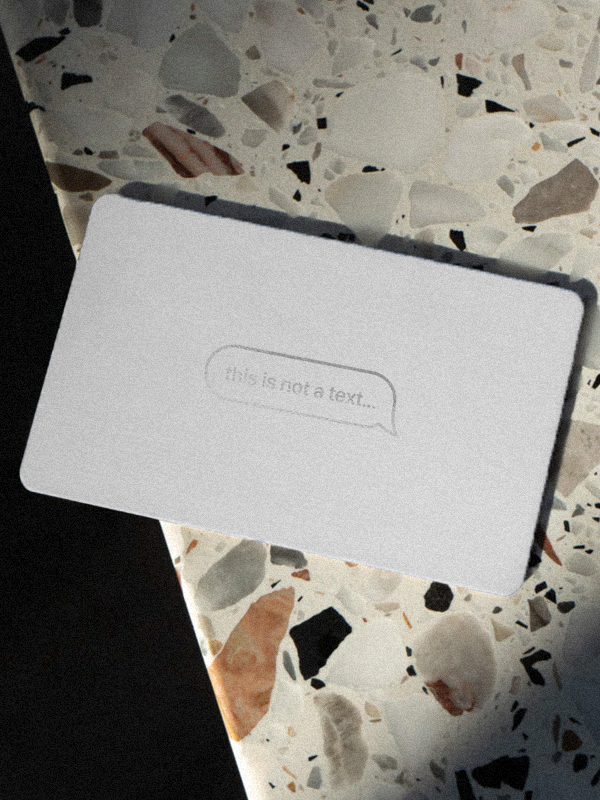 'this is not a text' Notecard Set (Pack of 10)