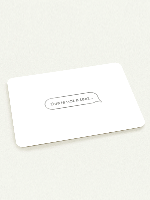 'this is not a text' Notecard Set (Pack of 10)